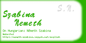 szabina nemeth business card