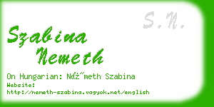 szabina nemeth business card